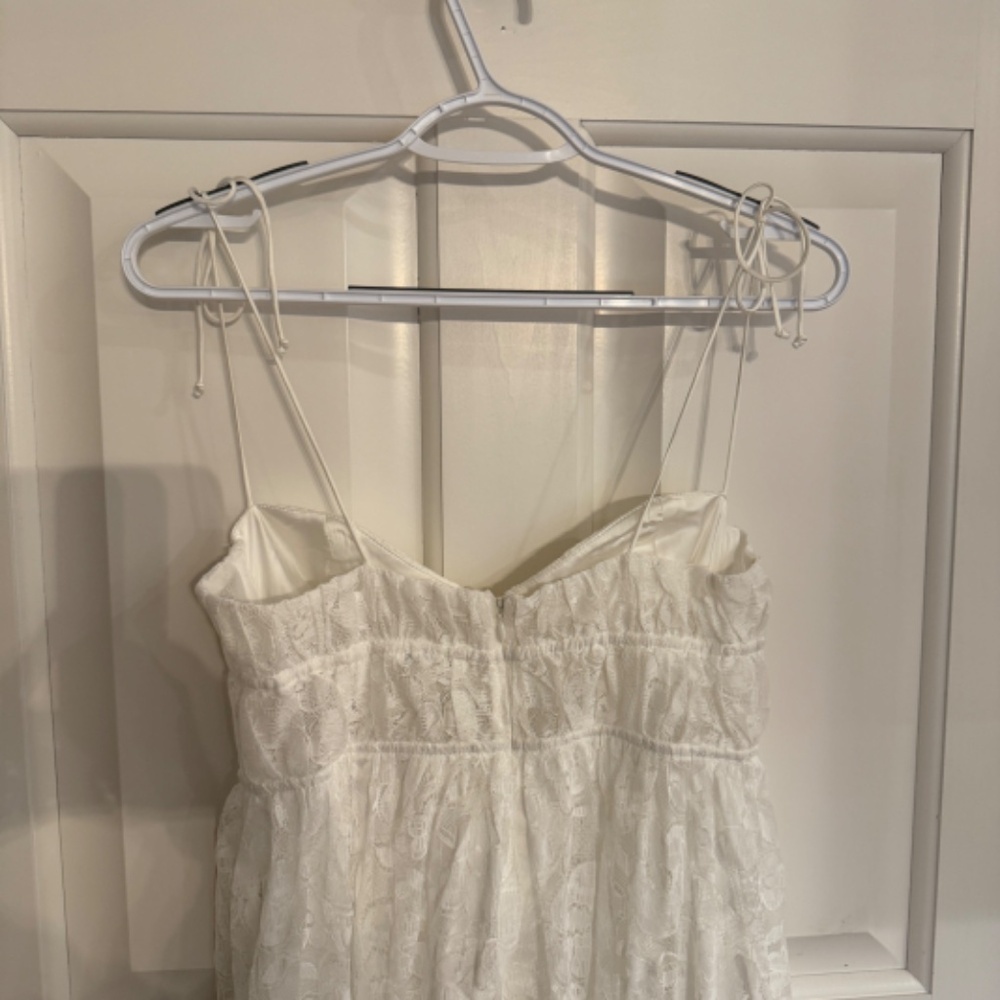 New! For Love & Lemons Lorena Maxi Dress White Lace 1710 - Picture 8 of 15
